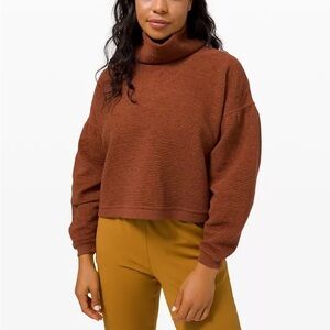 Lululemon Peaceful Moments Pullover in heathered ancient copper